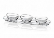 Komplet patera 30x9,5cm + 3 miseczki VV Papaya ViDiVi