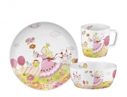 Auerhahn - Zestaw porcelany 3 cz. KSIĘŻNICZKA