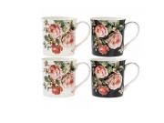 Komplet 4 kubków Damask Rose LESSER & PAVEY LTD